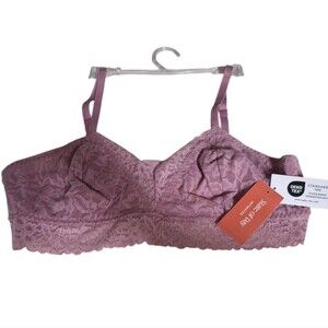 State of Day Lace Bralette in Lavender Size XXL